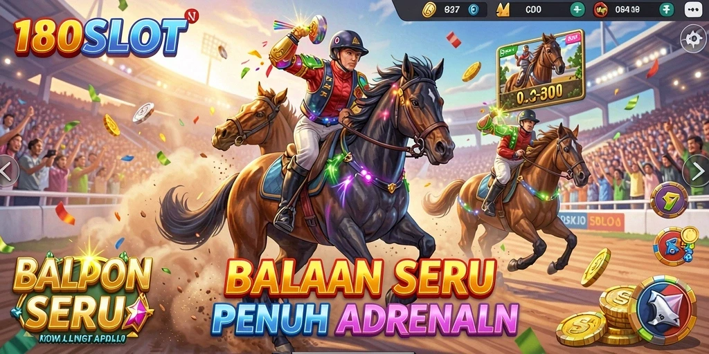 Tampilan gameplay balapan yang cepat dan mendebarkan di 180SLOT.