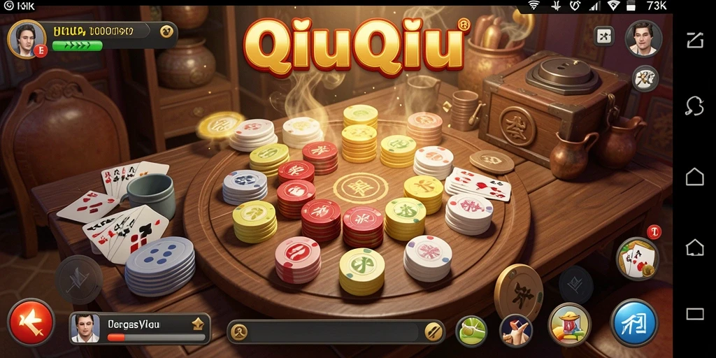 Tampilan gameplay QiuQiu yang seru dan penuh strategi.