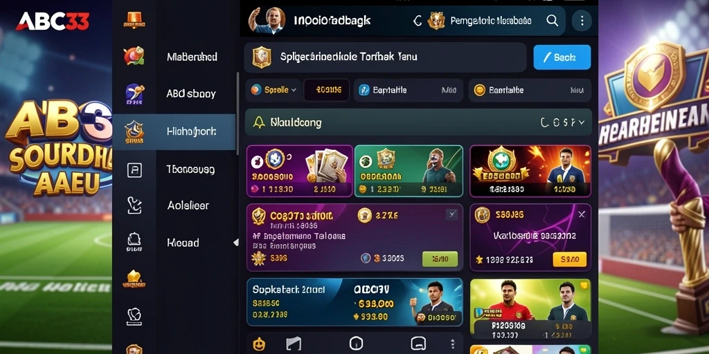 Tampilan utama <strong>ABC33</strong> menampilkan taruhan olahraga yang dinamis dan interaktif.