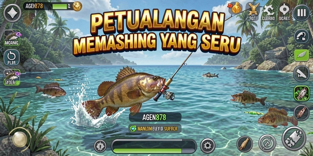 Screenshot gameplay AGEN878 menampilkan keseruan memancing yang menarik.