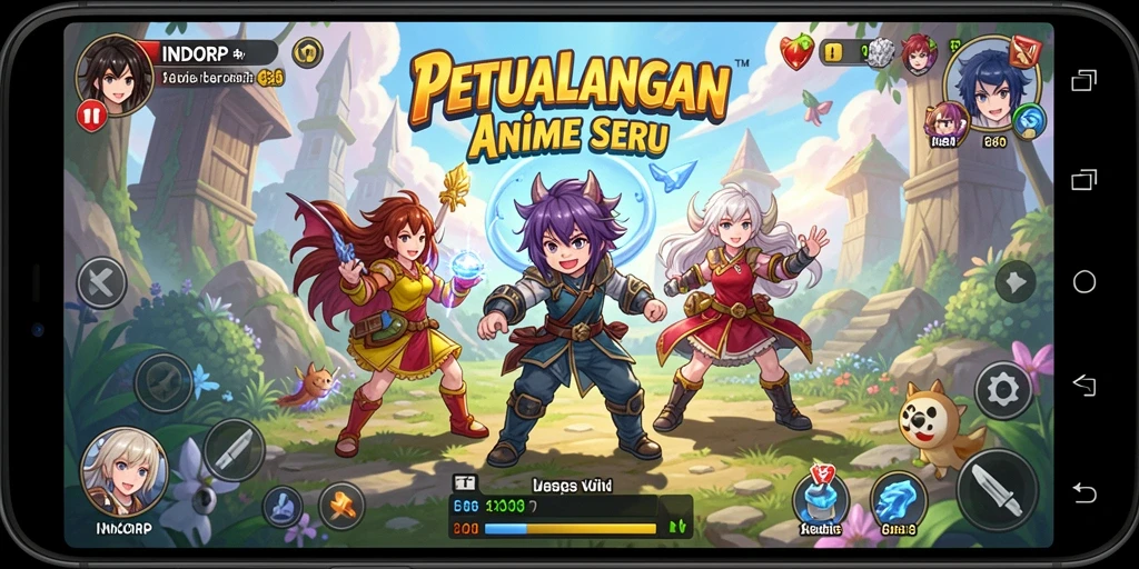 Tampilan gameplay menarik dari INDORP dengan karakter Anime.