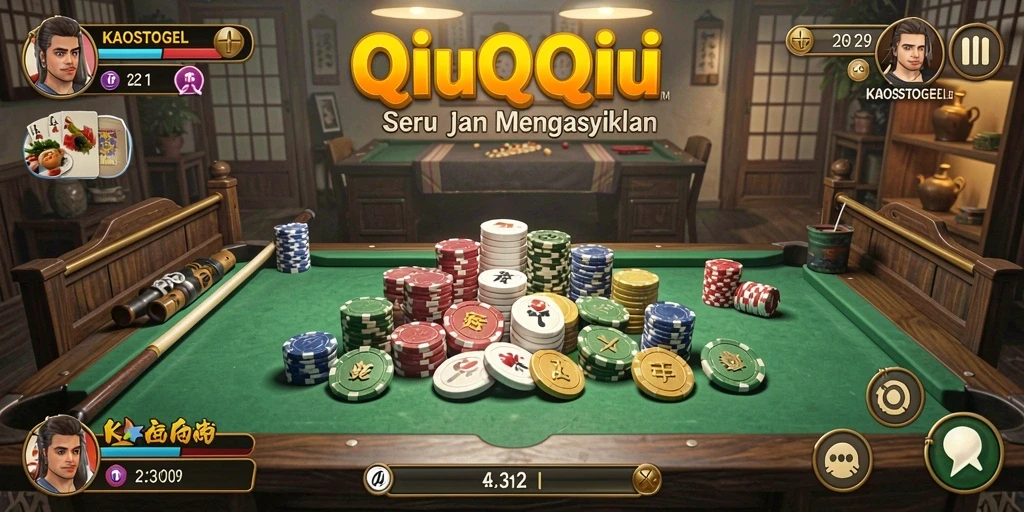 Tampilan menarik gameplay QiuQiu di KAOSTOGEL.