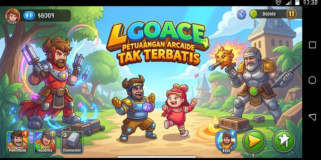 Tampilan utama gameplay LGOACE yang penuh aksi dan warna.