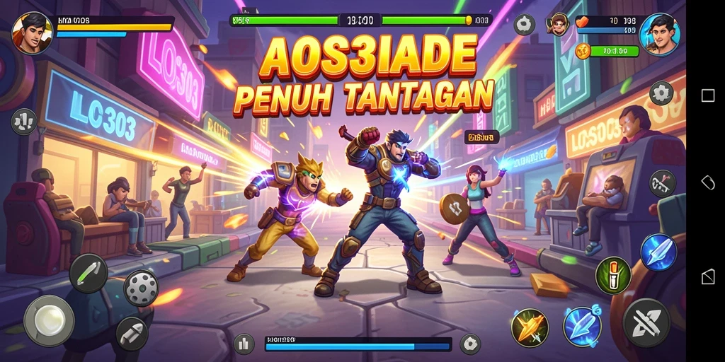 Tampilan gameplay seru dan penuh aksi dari LOS303.
