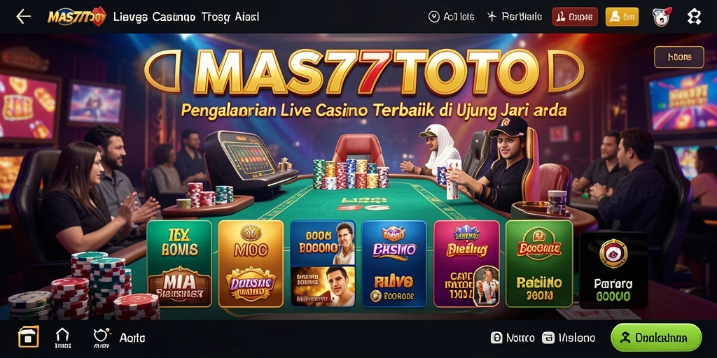 Screenshot gameplay Live Casino yang menarik di MAS77TOTO.