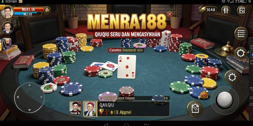 Screenshot gameplay MENARA188 yang menampilkan keseruan bermain QiuQiu.