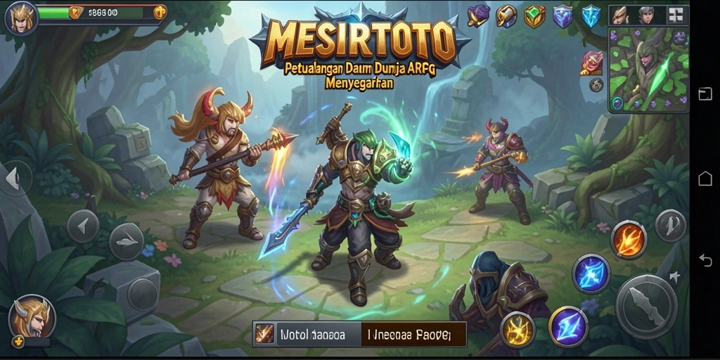 Tampilan dinamis dari gameplay ARPG di MESIRTOTO.
