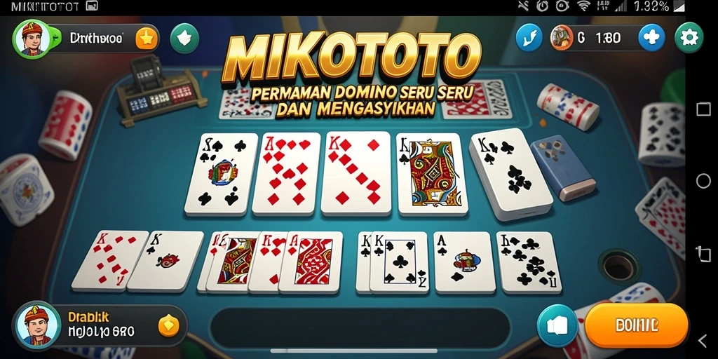 Tampilan gameplay seru dalam MIKOTOTO dengan strategi Domino.