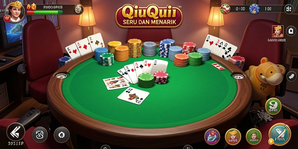 Screenshot PG11 menampilkan aksi seru dalam permainan QiuQiu.
