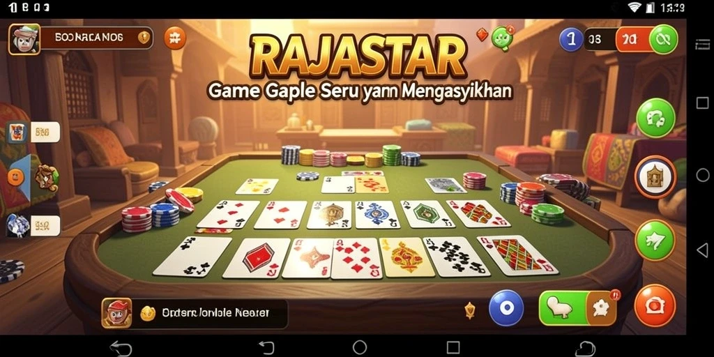 Tampilan gameplay Gaple yang seru dan interaktif di RAJASTAR.