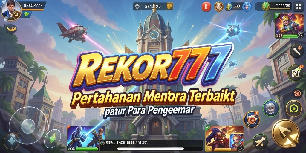 Tampilan gameplay menakjubkan dari REKOR777 saat mengatur strategi tower defense.