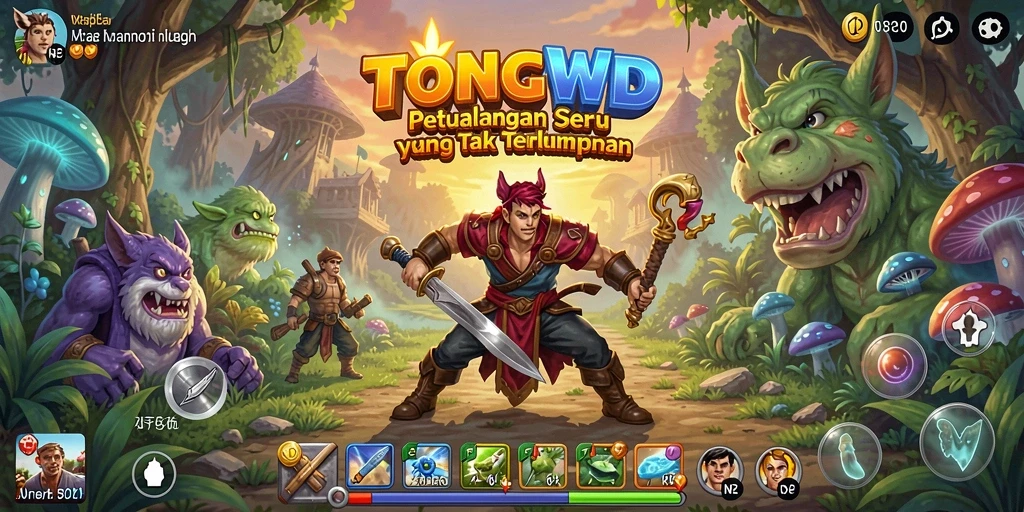 Tampilan gameplay TONGWD yang menegangkan dan penuh aksi.