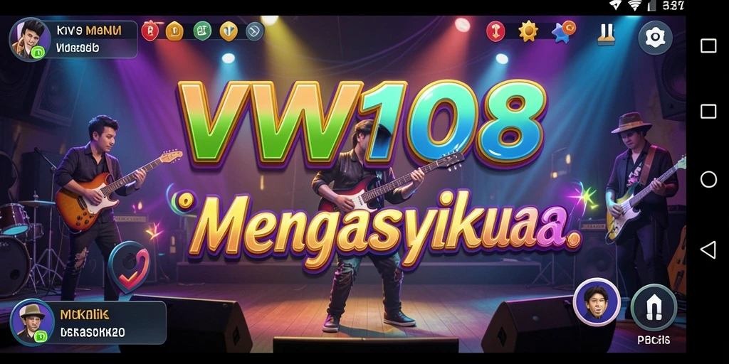 Menggambarkan pengalaman gameplay musik yang menyenangkan dan interaktif.